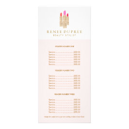 Sequin Lipstick Logo Makeup Artist Pink Reclamekaart