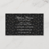 Sequin look Zebra-luipspiegel Visitekaartje (Achterkant)