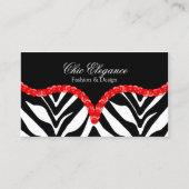 Sequin look Zebra-luipspiegel Visitekaartje (Voorkant)