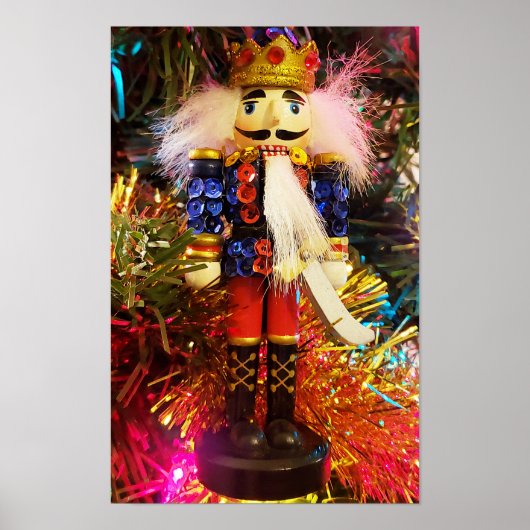 Sequin Notenkraker soldaat kerst ornament Poster (Voorkant)
