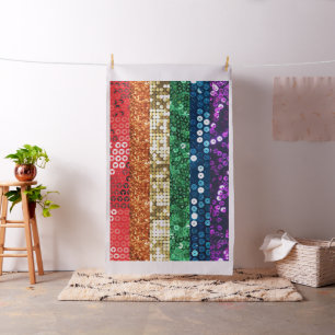 Sequin Pride Flag Fabric Stof