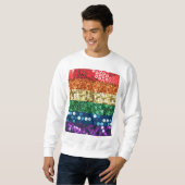 Sequin Pride Flag mannen sweatshirt (Voorkant volledig)