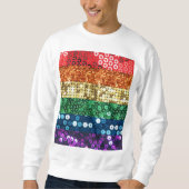 Sequin Pride Flag mannen sweatshirt (Voorkant)