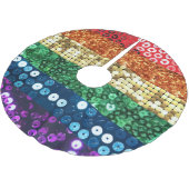 Sequin Pride Vlag Kerstmis Boom Rok Kerstboom Rok (Gekanteld)