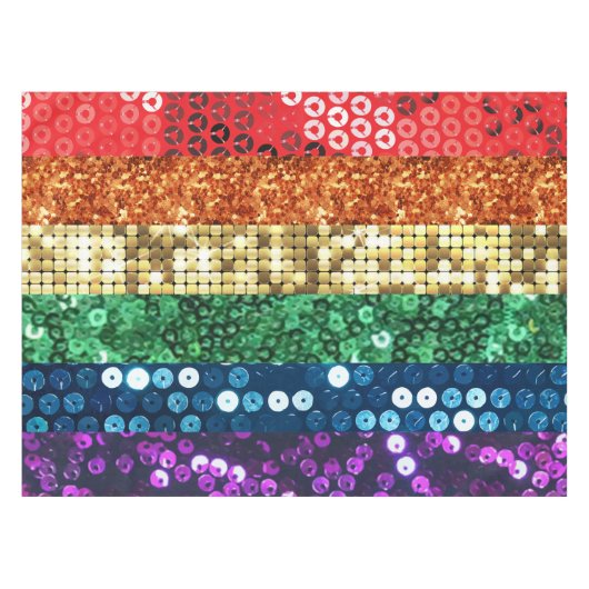 sequin pride vlag tafelkleed tafelkleed tafelkleed (Voorkant (Horizontaal))