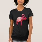 Sequin Printed Tropical Flamingo T-shirt (Voorkant)