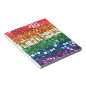 sequin regenboogvlag notitieblok (Schuin)