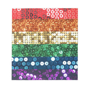 sequin regenboogvlag notitieblok