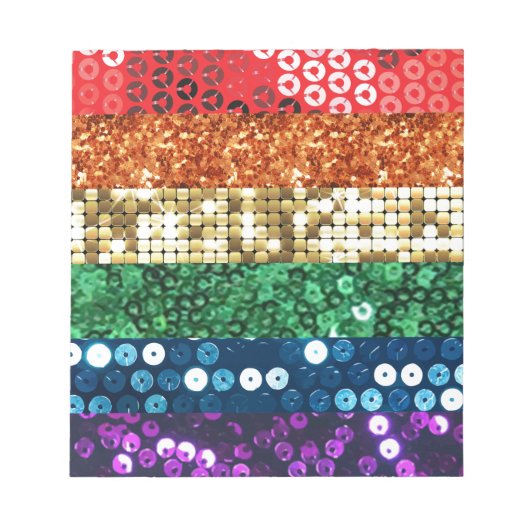 sequin regenboogvlag notitieblok (Voorkant)