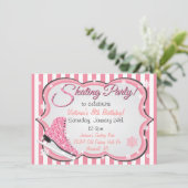 Sequin roze ijsbreker nodigt de partij uit kaart (Staand voorkant)