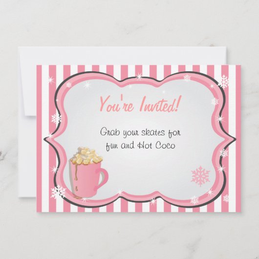 Sequin roze ijsbreker nodigt de partij uit kaart (Achterkant)