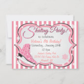 Sequin roze ijsbreker nodigt de partij uit kaart (Voorkant)