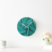 Sequin sparkle glitter blauwgroen ronde klok (Huis)