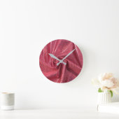 Sequin sparkle glitter koraalroze ronde klok (Huis)