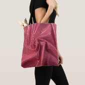 Sequin sparkle glitter koraalroze tote bag (Dichtbij)
