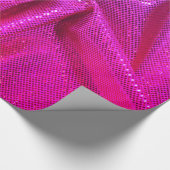 Sequin sparkle glitter look roze magenta cadeaupapier (Hoek)