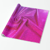 Sequin sparkle glitter look roze magenta cadeaupapier (Uitgerold)