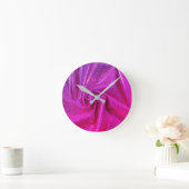 Sequin sparkle glitter roze ronde klok (Huis)