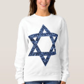 sequin star of david womens sweatshirt (Voorkant)