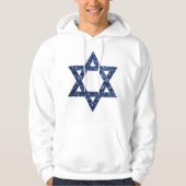 Sequin Star van David mannen Hoodie sweatshirt met (Voorkant)
