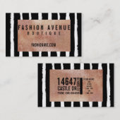 Sequin & Stripe Visitekaartje - Roos Gold (Voorkant / Achterkant)