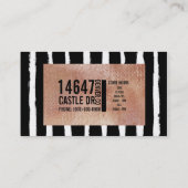 Sequin & Stripe Visitekaartje - Roos Gold (Achterkant)