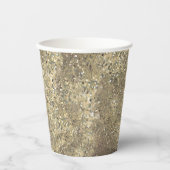 Sequin thema goud 70ste verjaardag papieren bekers (Voorkant)