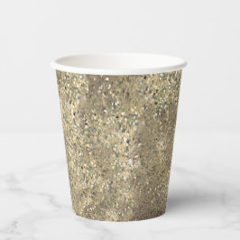 Sequin thema goud 70ste verjaardag papieren bekers