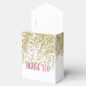 Sequined Gold en Roos Waterverf Dank u Bedankdoosjes (Geopend)