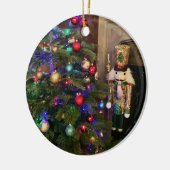 Sequined Nutkraker Soldier and Kerstmis Tree Keramisch Ornament (Links)