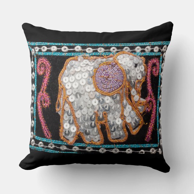 sequinelolifant gooit pijp kussen (Voorkant)