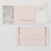 Sequins Blush Pink Glitzy Glam-Visitekaartje Visitekaartje (Voorkant / Achterkant)