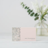 Sequins Blush Pink Glitzy Glam-Visitekaartje Visitekaartje (Staand voorkant)