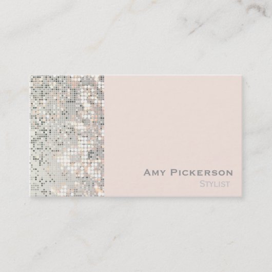 Sequins Blush Pink Glitzy Glam-Visitekaartje Visitekaartje (Voorkant)