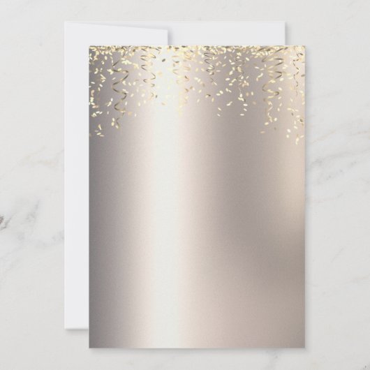 Sequins Dress Confetti Ivoor 100ste verjaardag Kaart (Achterkant)