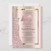 Sequins Dress Roos Gold 40th Birthday Kaart (Voorkant)