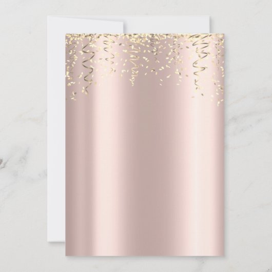 Sequins Dress Roos Gold 40th Birthday Kaart (Achterkant)