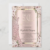 Sequins Dress Roos Gold 50th Birthday Kaart (Voorkant)