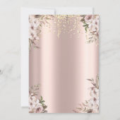 Sequins Dress Roos Gold 50th Birthday Kaart (Achterkant)