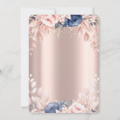 Sequins Dress Roos Gold Floral 50th Birthday Kaart (Achterkant)