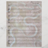 Sequins en kant Blank Blad Muziek Bass Clef (Voorkant)