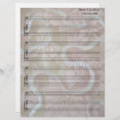 Sequins en kant Blank Blad Muziek Bass Clef (Voorkant / Achterkant)