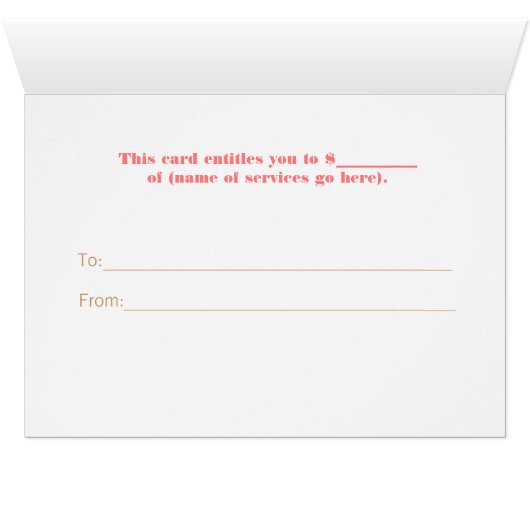 Sequins en Linnen Gift Kaart (Niet Echte Sequins) (Binnen Horizontaal (Onder))