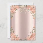 Sequins Jurk Boho Bloemen 40e Verjaardag Kaart (Achterkant)