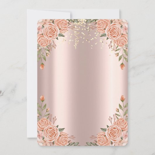 Sequins Jurk Boho Bloemen 40e Verjaardag Kaart (Achterkant)