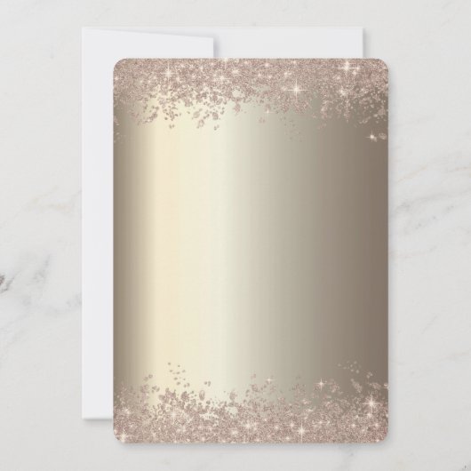 Sequins Jurk Glitter Confetti 50e Verjaardag Kaart (Achterkant)