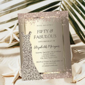 Sequins Jurk Glitter Confetti 50e Verjaardag Kaart