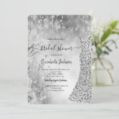 Sequins Jurk Winter Landschap Vrijgezellenfeest Kaart (Staand voorkant)