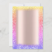 Sequins Kleurrijke Lijst Roos Gold Pensioen Kaart (Achterkant)