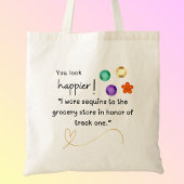 Sequins naar de supermarkt volgen een Canvas tas